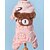 cheap Dog Clothes-Dog Jumpsuit Cartoon Casual / Daily Keep Warm Winter Dog Clothes Warm Blue Pink Costume Fabric Cotton XS S M L XL
