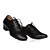 abordables Zapatos de salón y de baile moderno-Hombre Zapatos de Baile Latino Cuero Oxford Tacón Cuadrado Zapatos de baile Negro