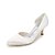 ieftine Pantofi de Mireasă-Pentru femei pantofi de nunta Mărime Plus Size Nuntă Petrecere și seară Tocuri de nunta Vară Toc Stilat Vârf ascuțit Pompa de bază Satin Argintiu Alb Cristal