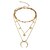 ieftine Colier in Straturi-Pentru femei Coliere cu Pandativ Lănțișoare MOON Semilună dublu corn femei Boem Modă Epocă Aliaj Auriu Argintiu Coliere Bijuterii Pentru Stradă Cadou Casual