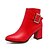 cheap Women&#039;s Boots-Women&#039;s Boots Wedding Party &amp; Evening Winter Buckle Zipper Chunky Heel Pointed Toe Comfort Novelty Fashion Boots PU Black Red Brown