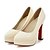 cheap Women&#039;s Heels-Women&#039;s Heels Wedding Party &amp; Evening Chunky Heel Pointed Toe Comfort Novelty PU Almond Black White
