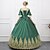 cheap Historical &amp; Vintage Costumes-Dress Cosplay Costume Masquerade Ball Gown Women&#039;s Victorian Medieval Renaissance Vacation Dress Party Prom Christmas Halloween Carnival Festival / Holiday Satin Green Women&#039;s Easy Carnival Costumes