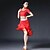 olcso Latin tánc ruházat-Latin tánc Felszerelések Női Teljesítmény Mlječna vlakna Réz érmék / Fodrozott Rövid ujjú Ejtett Szoknyák / Felső