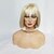 cheap Synthetic Trendy Wigs-Synthetic Wig Straight Straight Bob With Bangs Wig Blonde Short Blonde Synthetic Hair Women&#039;s Side Part With Bangs Blonde