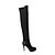 abordables Bottes Femme-Femme Bottes Bout rond Bottes à la Mode Habillé Soirée &amp; Evénement Couture en Dentelle Paillette Fermeture Polyuréthane Cuissarde Hiver Blanche / Noir