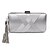 cheap Clutches &amp; Evening Bags-Women&#039;s Split Front Polyester Evening Bag White / Black / Silver