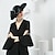 abordables Sombreros de fiesta-Sombreros de fiesta de boda para mujer, sombreros de seda de lana de estilo clásico femenino elegante, tocado para fiesta de té, tocado para el día de la mujer