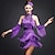Χαμηλού Κόστους Latin Ρούχα Χορού-λάτιν χορευτικό φόρεμα με κρόσσια φούντα κρύσταλλα / στρας γυναικεία απόδοση αμάνικο ψηλό νάιλον σινλον
