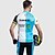 tanie Męskie zestawy odzieżowe-SANTIC Męskie Krótki rękaw Koszulka z szortami na rower Spandeks Elastyna Zielony Rower Szorty Dżersej Spodenki snowboardowe Oddychający Odporność na promieniowanie UV Odblaskowe paski Sport Pionowe