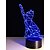 olcso Dísz- és éjszakai világítás-catus 3D éjszakai fény Színváltós Kreatív Díszítmény Művészi LED Modern Kortárs USB 1set