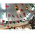 abordables Décorations de Noël-3 mètres non-tissé tissu noël tirer drapeaux joyeux noël décoration accueil boutique marché salle décor