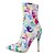 cheap Women&#039;s Boots-Women&#039;s Boots Stiletto Heel Pointed Toe Fashion Boots Dress Zipper Fabric Mid-Calf Boots Winter White / Black