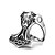 billige Herreringe-Herre Ring Sølv Titanium Stål Cirkelformet Personaliseret Mode Daglig Afslappet Smykker