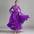 abordables Tenues de danse de salon-Danse de Salon Robes Femme Utilisation Spandex / Tulle / Fibre de Lait Appliques / Cristaux / Stras Manches Longues Taille moyenne Robe