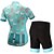 cheap Men&#039;s Clothing Sets-FUALRNY® Women&#039;s Short Sleeve Cycling Jersey with Shorts Lycra Green Bike Clothing Suit Quick Dry Sports Patterned Mountain Bike MTB Road Bike Cycling Clothing Apparel / High Elasticity