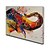 abordables Peintures animaux-Peinture à l&#039;huile Hang-peint Peint à la main - Animaux Moderne Toile