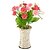 abordables Fleurs artificielles-Fleurs artificielles 1pcs Une succursale style pastoral Roses Fleur de Table