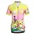 abordables Ensembles de vêtements pour hommes-Miloto Femme Manches Courtes Maillot et Cuissard Velo Cyclisme Floral / Botanique Grandes Tailles Vélo Cuissard  / Short Maillot Collant à Bretelles / Corsaire Bretelles Respirable Séchage rapide