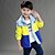 Недорогие Верхняя одежда-Дети Мальчики Контрастных цветов Куртка / пальто Синий