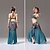 cheap Belly Dancewear-Belly Dance Skirts Gold Coin Ruffles Tassel Women&#039;s Performance Chiffon Ice Silk Cotton