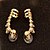 cheap Earrings-Women&#039;s Stud Earrings Clip on Earring Climber Earrings cuff Skull Ladies Personalized Fashion Rhinestone Earrings Jewelry Gold For Halloween Stage