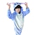 ieftine Pijamale Kigurumi-Pentru copii Pijama Kigurumi Anime Blue Monster Pijama Întreagă Flanel anyaga Albastru / Roz Cosplay Pentru Baieti si fete Sleepwear Pentru Animale Desen animat Festival / Sărbătoare Costume