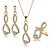 cheap Jewelry Sets-Women&#039;s Crystal, Rhinestone Jewelry Set Drop Earrings, Pendant Necklace - Crystal, Alloy Infinity Gold