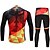 cheap Men&#039;s Clothing Sets-Miloto Men&#039;s Long Sleeve Cycling Jersey with Tights - Black / Red Eagle Bike Clothing Suit Winter Sports Eagle Mountain Bike MTB Road Bike Cycling Clothing Apparel