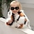 preiswerte Oberbekleidung-Mädchen Jacke &amp; Mantel Langarm Patchwork Wolle Kaninchen-Pelz Waschbär-Pelz Baby 3D-gedruckte Grafik