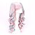 billige Syntetiske og trendy parykker-Cosplay Parykker Syntetiske parykker Hestehaler Bølget Bølget Med hestehale Paryk Pink Lang Pink Syntetisk hår Dame Pink