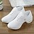 cheap Dance Sneakers-Women&#039;s Dance Sneakers Practice Trainning Dance Shoes Practice HipHop Sneaker Splicing Flat Heel Lace-up White Black Red