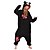 ieftine Pijamale Kigurumi-Adulți Pijama Kigurumi Raton Urs Ursul urât Animal Pijama Întreagă Lână polară Negru Cosplay Pentru Bărbați și femei Sleepwear Pentru Animale Desen animat Festival / Sărbătoare Costume