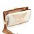 cheap Clutches &amp; Evening Bags-Women&#039;s Split Front Polyester Evening Bag White / Black / Silver