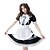 economico Abiti Lolita-Da principessa Gotico Lolita Completo Cameriera Per uomo Per donna Da ragazza Giapponese Costumi Cosplay Bianco Tinta unita Manica corta Al ginocchio