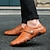 baratos Sapatos para Homem feitos à mão-Homens Mocassins e Slip-Ons Tamanhos Grandes sapatos feitos à mão Sapatos Confortáveis Esportivo Casual Ao ar livre Diário Couro Não escorregar Use prova Mocassim Preto Marron Outono Inverno