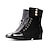 cheap Women&#039;s Boots-Women&#039;s Boots Square Toe Imitation Pearl / Split Joint / Hook &amp; Loop Nubuck leather / Leatherette Mid-Calf Boots Riding Boots Fall / Winter Black / Gray