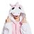 ieftine Pijamale Kigurumi-Adulți Pijama Kigurumi Unicorn Animal Pijama Întreagă Lână polară Roz Cosplay Pentru Bărbați și femei Sleepwear Pentru Animale Desen animat Festival / Sărbătoare Costume