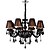 ieftine Design Lanterne-8-lumina 70 cm cristal / reglabilă / candelabru în stil lumânare sticlă negru modern contemporan 110-120v / 220-240v