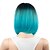 cheap Synthetic Trendy Wigs-Synthetic Wig Wig Short Blue Synthetic Hair Women&#039;s Ombre Hair Blue