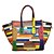 cheap Handbag &amp; Totes-Women&#039;s Bags Cowhide Tote Tiered Geometric Rainbow