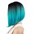 cheap Synthetic Trendy Wigs-Synthetic Wig Wig Short Blue Synthetic Hair Women&#039;s Ombre Hair Blue
