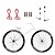 baratos Rodas para Bicicleta-SHENHUA 700CC Conjuntos de Rodas Ciclismo 23 mm / 25 mm Bicicleta de Estrada Fibra de carbono / Carbono total Com Tubo 20/24 Raios 50 mm