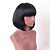olcso Valódi hajból készült, sapka nélküli parókák-Emberi haj Paróka Közepes Egyenes Rövid frizurák 2020 Egyenes Hot eladó Géppel készített Női Fekete közepes Auburn
