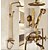 お買い得  水栓金具セット-蛇口セット - レインシャワー / ハンドシャワーは含まれている / 壁式 アンティーク真鍮 バスタブとシャワー 二つBath Taps