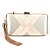cheap Clutches &amp; Evening Bags-Women&#039;s Split Front Polyester Evening Bag White / Black / Silver