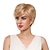 cheap Human Hair Capless Wigs-Human Hair Blend Wig Short Wavy Bob Layered Haircut Short Hairstyles 2020 With Bangs Wavy Side Part Capless Women&#039;s Strawberry Blonde / Bleach Blonde Light Auburn Black 10 inch