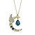 cheap Necklaces-Women&#039;s Pendant Necklace Crescent Moon Fashion Simple Style Imitation Tourmaline Alloy Red Light Blue Necklace Jewelry For Casual Valentine