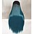 cheap Synthetic Lace Wigs-Synthetic Lace Front Wig Straight Straight Lace Front Wig Long Black / Smoke Blue Synthetic Hair Women&#039;s Blue Uniwigs