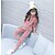 tanie Zestawy-Dla dziewczynek 3D Solidne kolory Komplet odzieży Długi rękaw Jesień Zima Poliester Dzieci